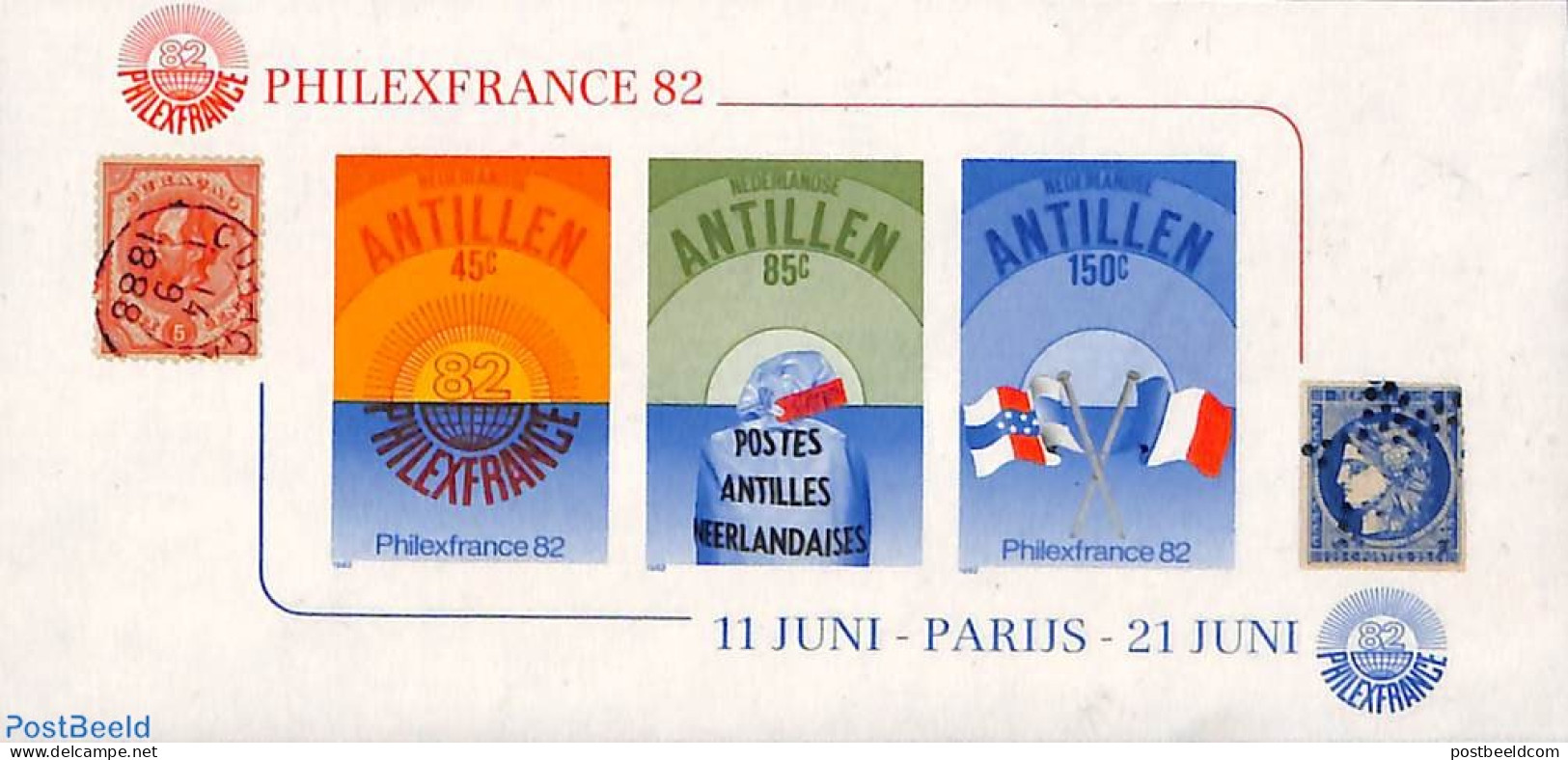 Netherlands Antilles 1982 Philexfrance S/s, Imperforated, Mint NH, Philately - Stamps On Stamps - Stamps On Stamps