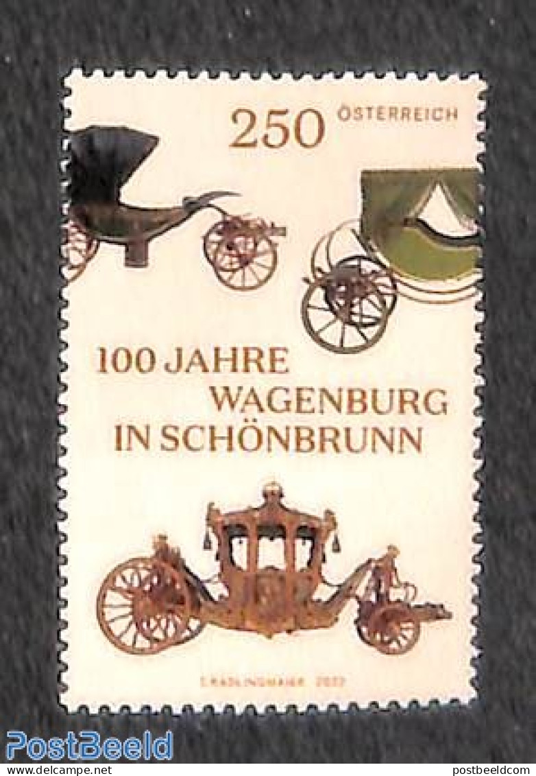 Austria 2022 Wagenburg In Schönbrunn 1v, Mint NH, Transport - Coaches - Art - Museums - Unused Stamps