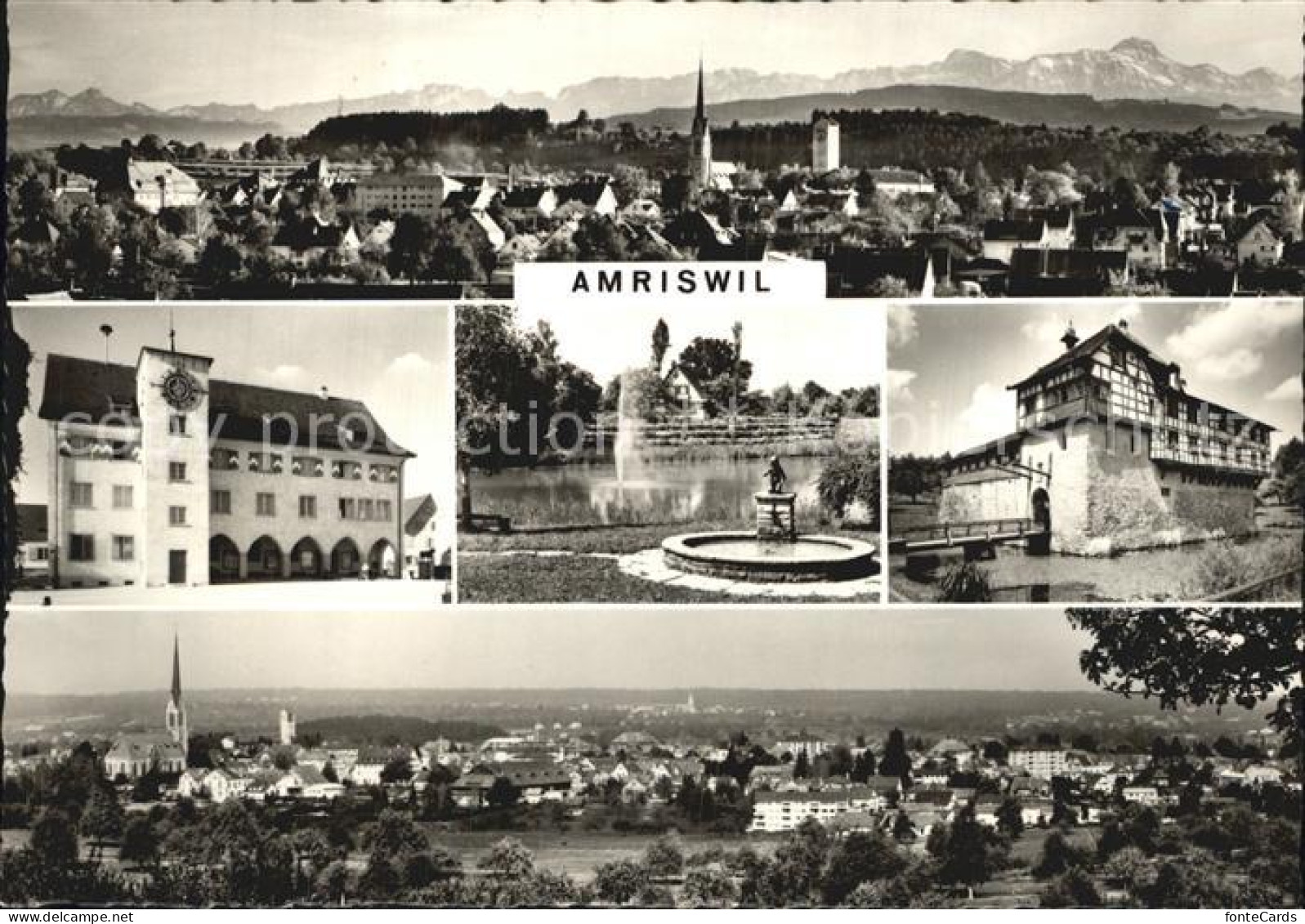 12587178 Amriswil TG Gesamtansicht Mit Alpenpanorama Rathaus Weyerhuesli Wassers - Other & Unclassified