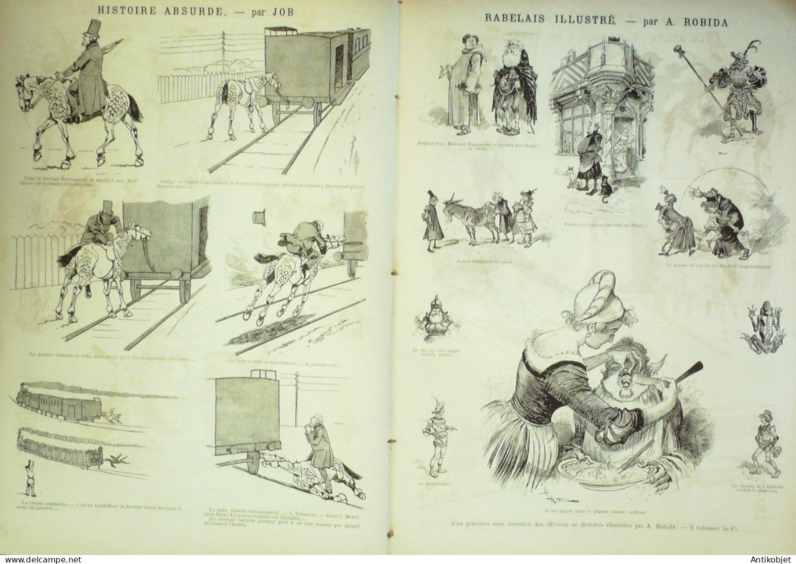 La Caricature 1886 N°336 Armée De PAris Tiret-Bognet Rabelais Robida Job Sorel - Tijdschriften - Voor 1900