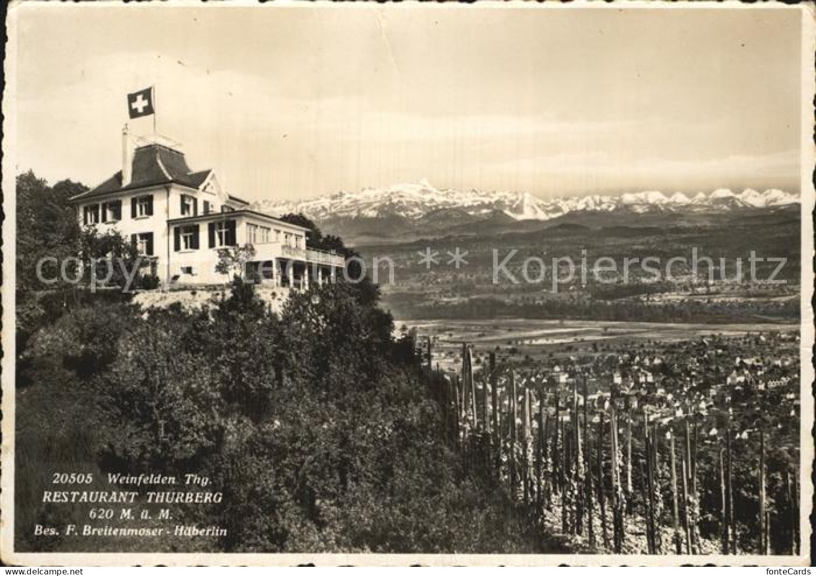 12587172 Weinfelden Restaurant Thurberg Alpenpanorama Weinfelden - Autres & Non Classés