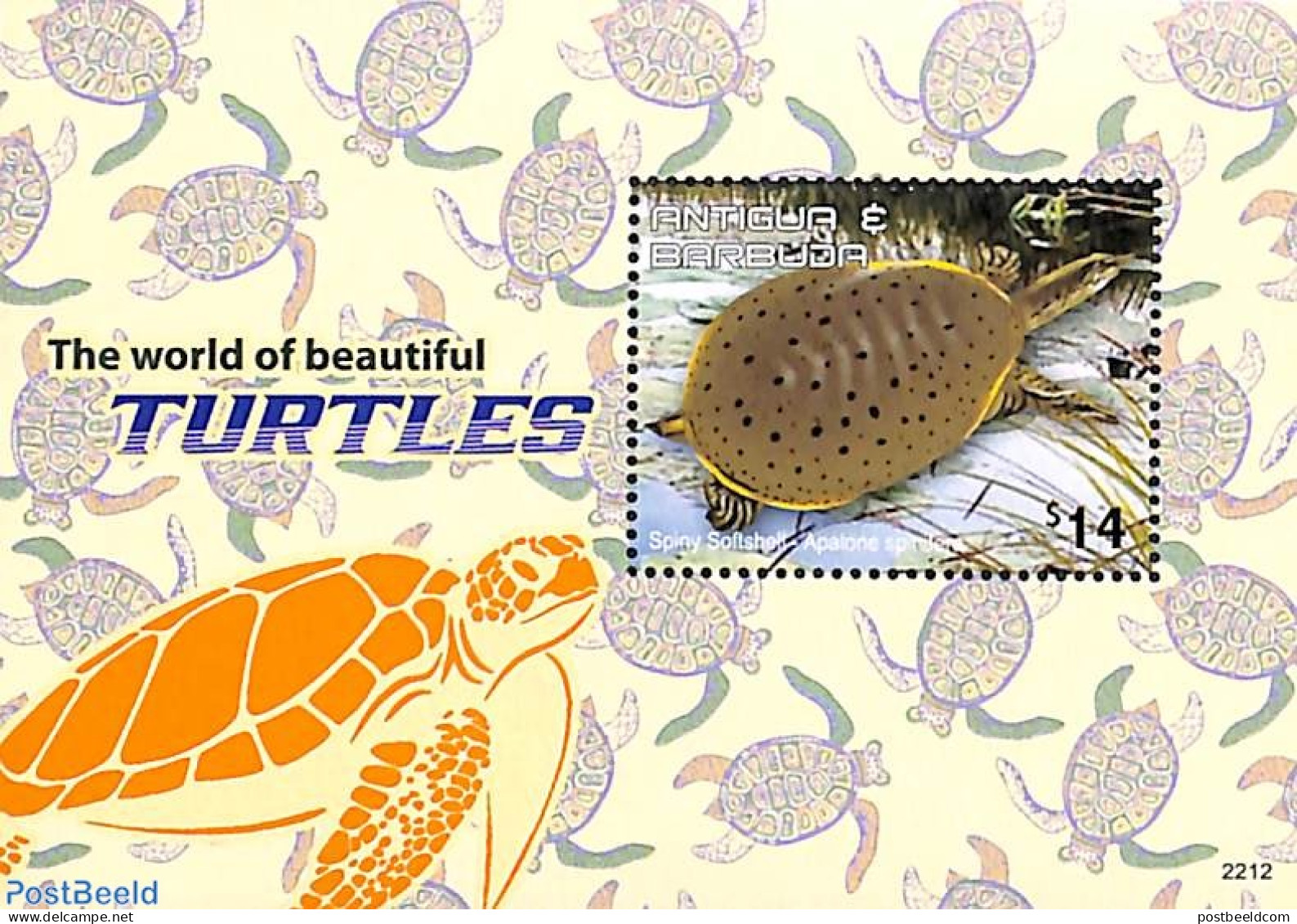 Antigua & Barbuda 2022 Turtles S/s, Mint NH, Nature - Reptiles - Turtles - Antigua Und Barbuda (1981-...)