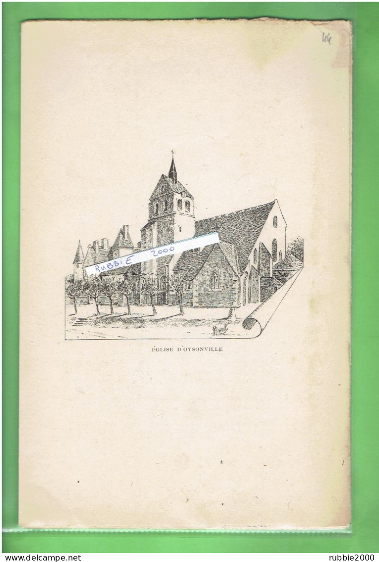 1897 EGLISE D OYSONVILLE ET CHAPELLE SAINT ANDRE ET CHAPELLE NOTRE DAME AUXILIATRICE D OYSONVILLE EURE ET LOIR - Centre - Val De Loire