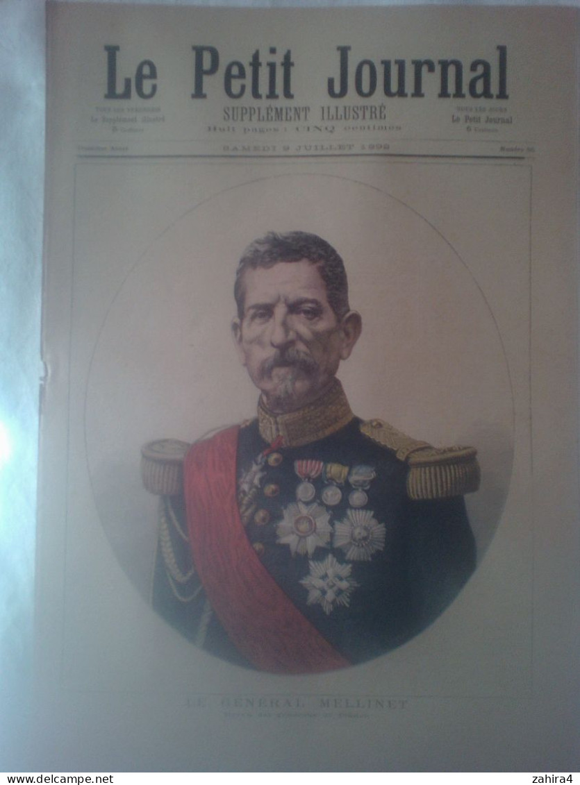 Le Petit Journal N85 Général Mellinet Doyen Des Généraux Lieutenant Mizon Haut-congo Chanson Le Tisserand Rabineau Labbé - Magazines - Before 1900