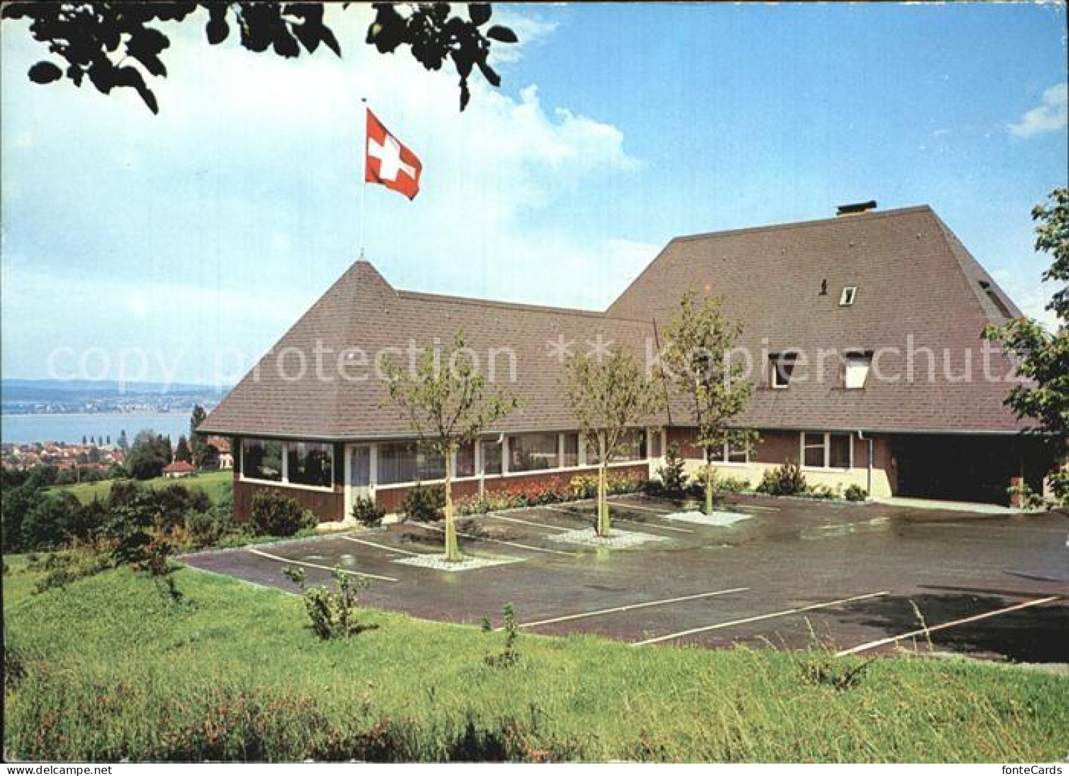 12587133 Fruthwilen Hotel Restaurant Haldenhof Schweizer Flagge Bodensee Fruthwi - Other & Unclassified