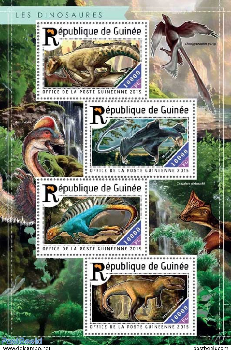 Guinea, Republic 2015 Dinosaurs, Mint NH, Nature - Prehistoric Animals - Prehistorics