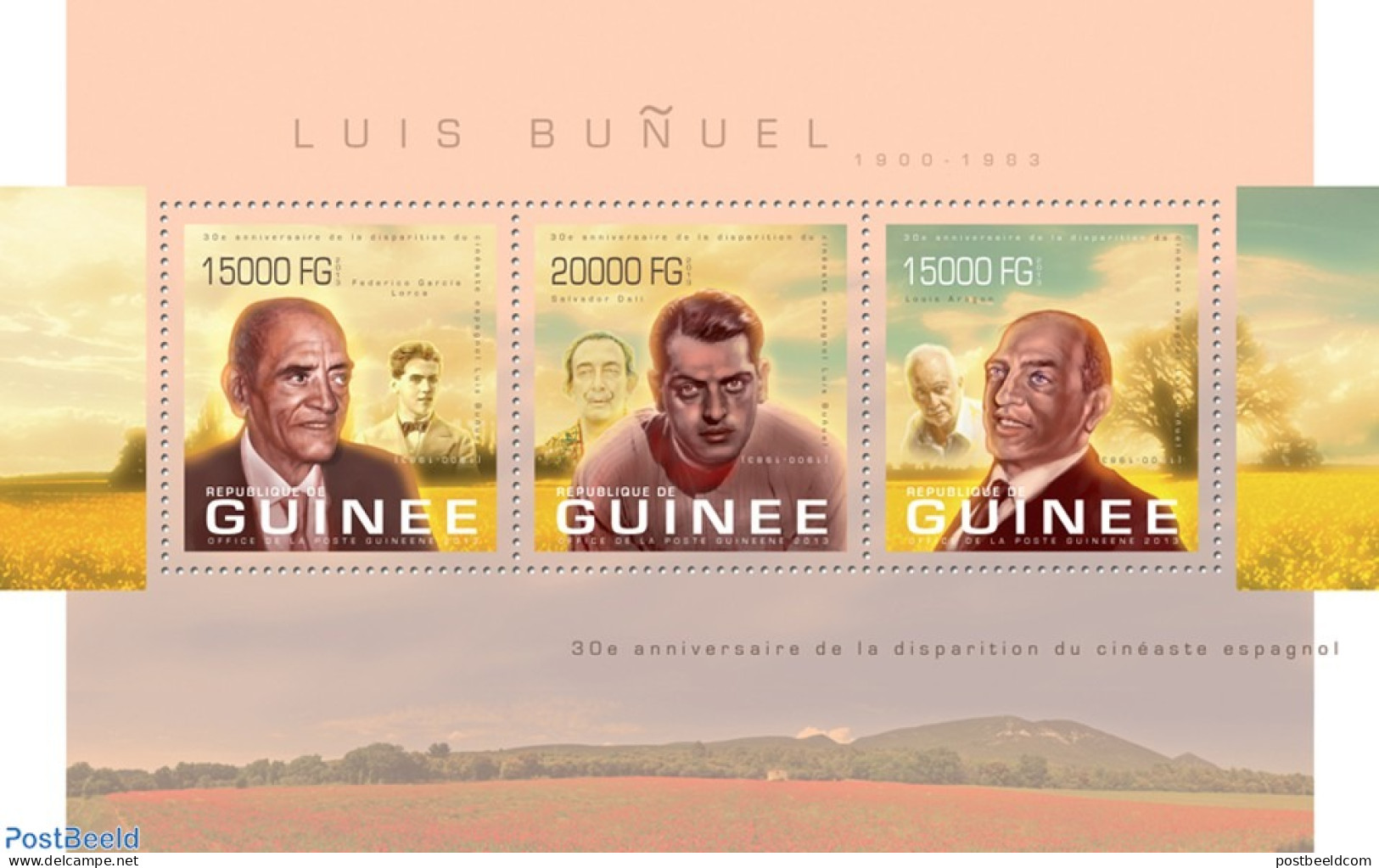 Guinea, Republic 2013 Luis Bunuel, Mint NH, Performance Art - Movie Stars - Acteurs
