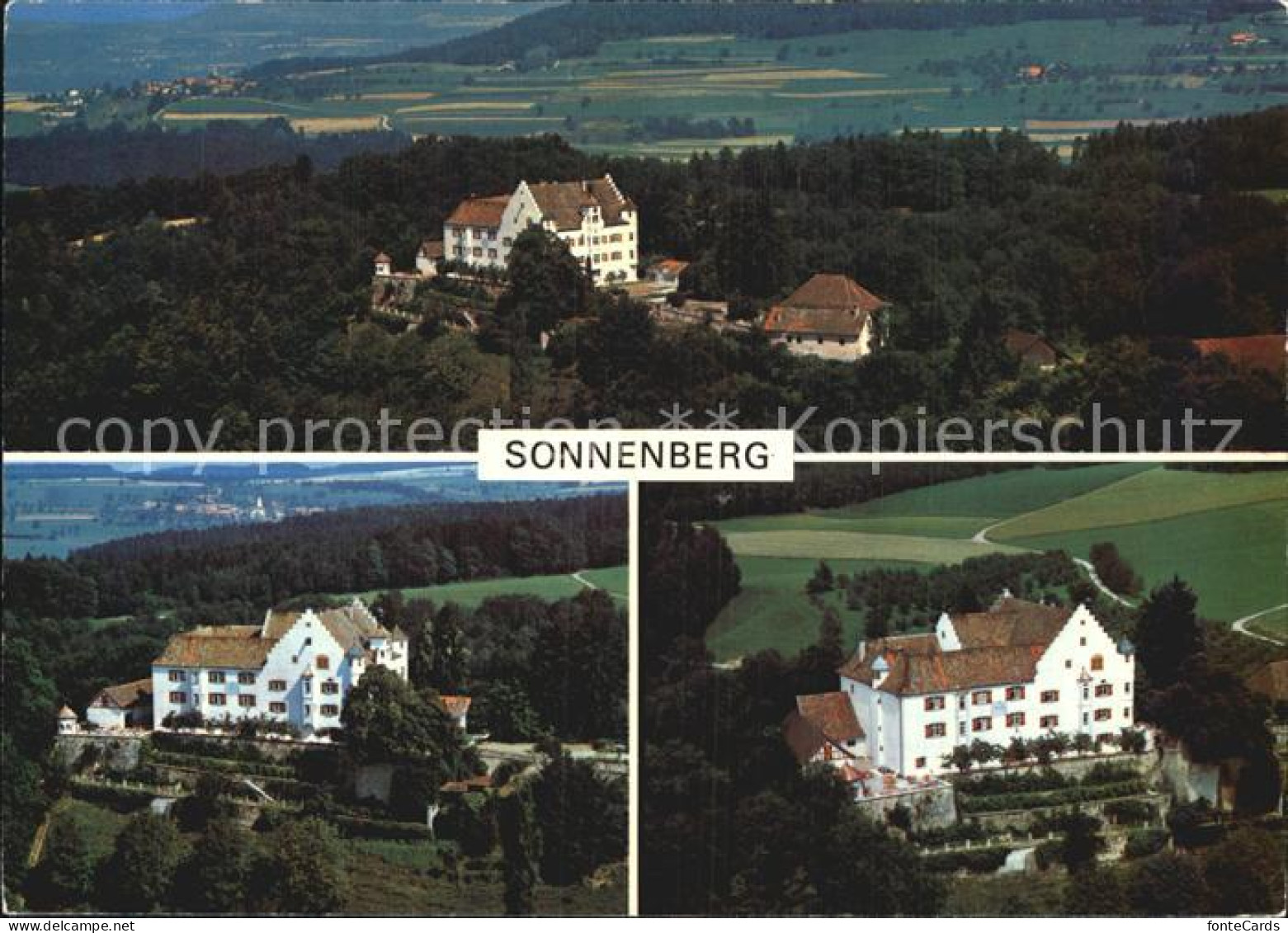 12587098 Stettfurt Schloss Sonnenberg Fliegeraufnahme Stettfurt - Autres & Non Classés