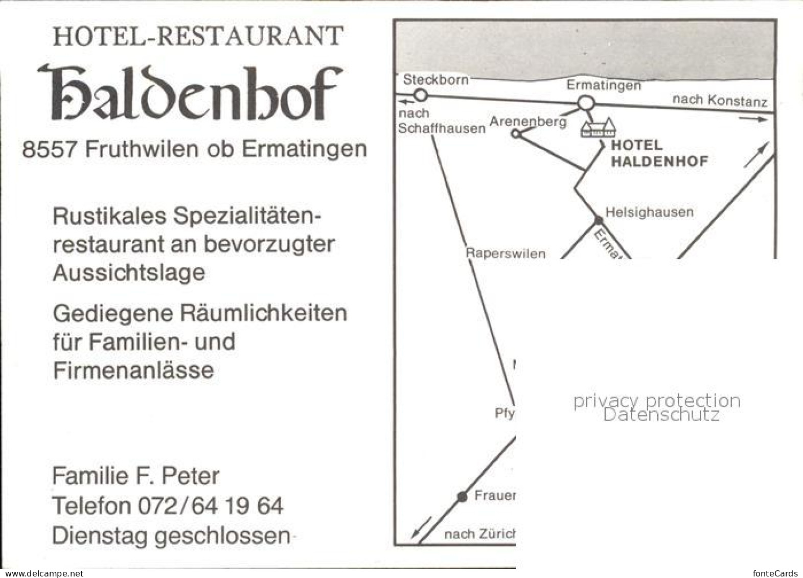 12587080 Fruthwilen Hotel Restaurant Haldenhof Schweizer Flagge Bodensee Fruthwi - Other & Unclassified