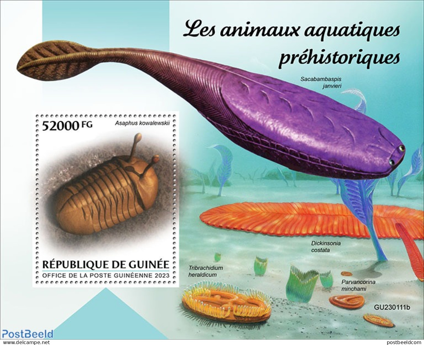 Guinea, Republic 2023 Prehistoric Water Animals, Mint NH, Nature - Fish - Prehistoric Animals - Prehistory - Poissons