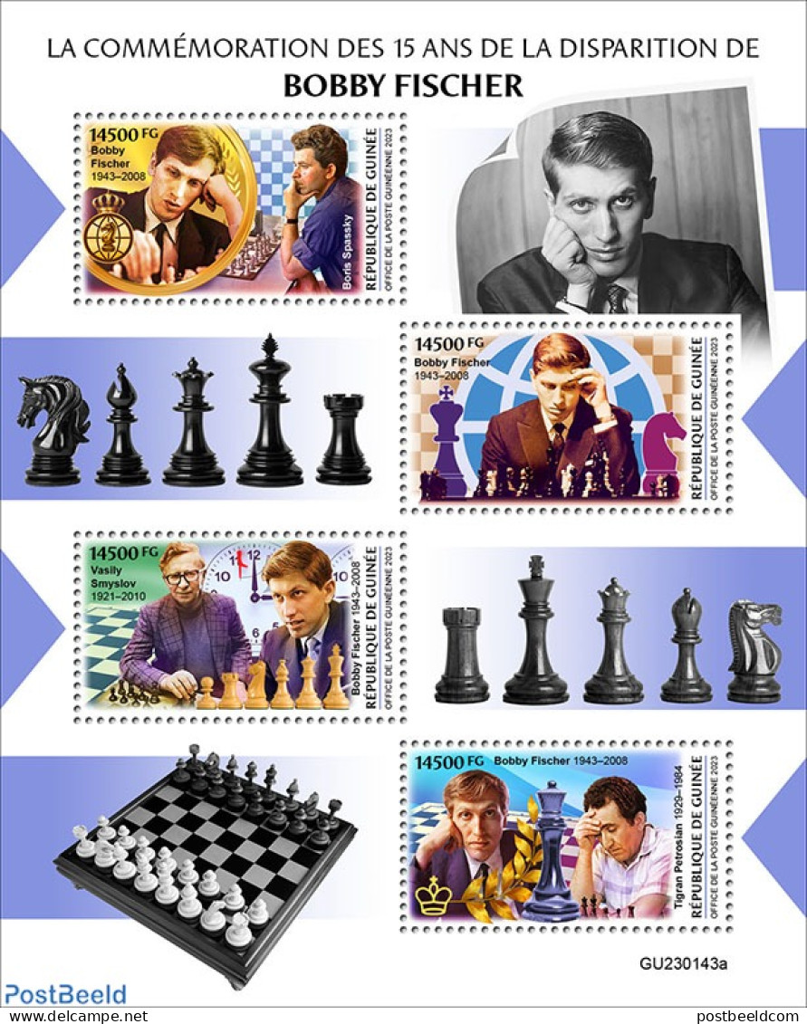 Guinea, Republic 2023 Bobby Fischer, Mint NH, Sport - Chess - Schaken