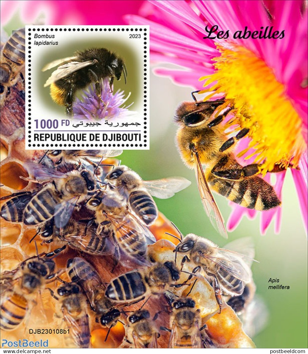 Djibouti 2023 Bees, Mint NH, Nature - Bees - Flowers & Plants - Yibuti (1977-...)