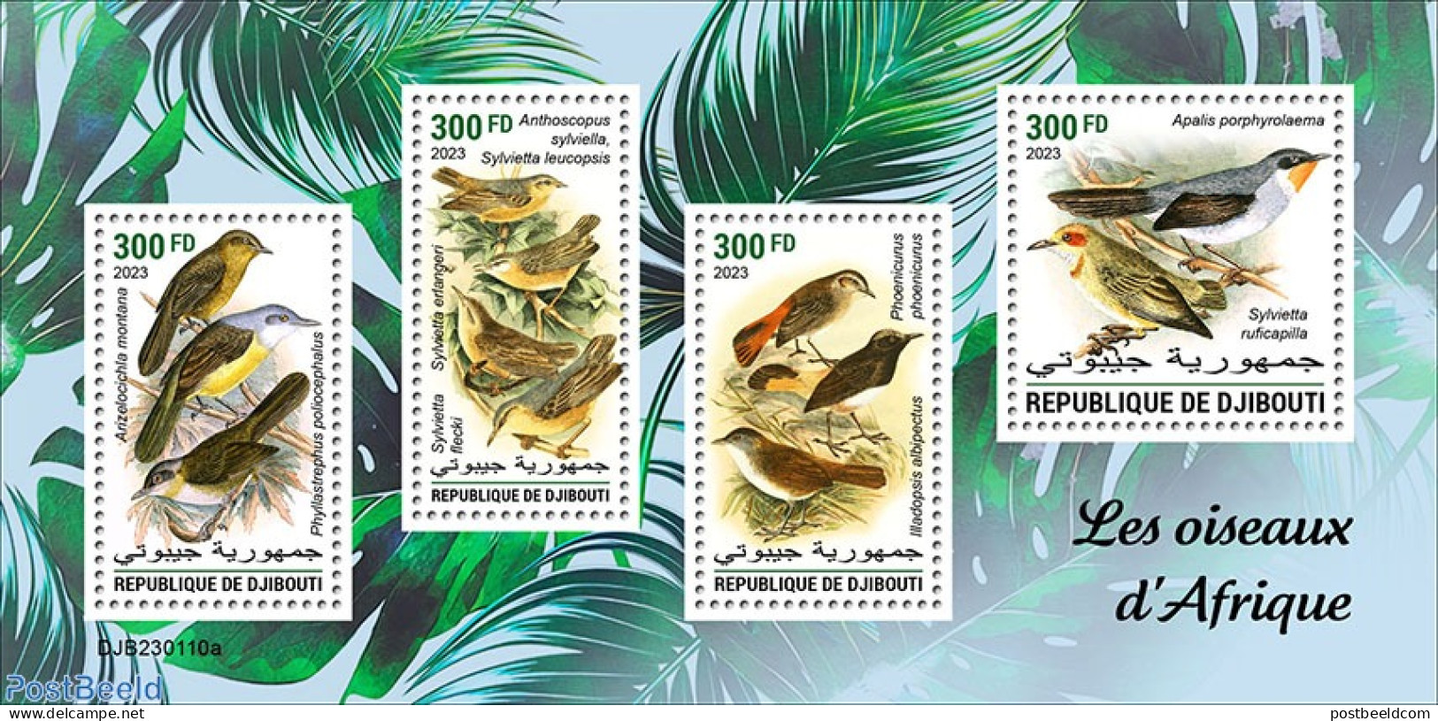 Djibouti 2023 African Birds, Mint NH, Nature - Birds - Dschibuti (1977-...)