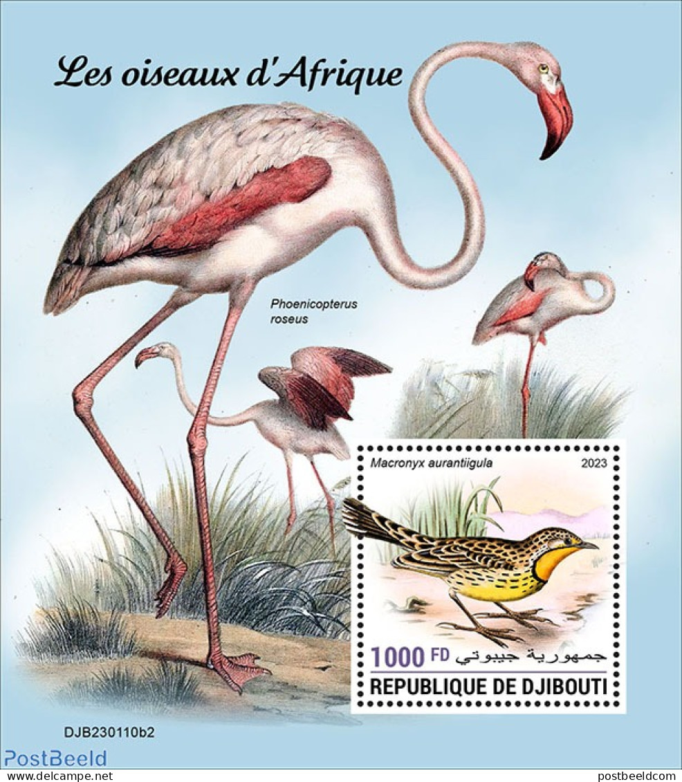Djibouti 2023 African Birds, Mint NH, Nature - Birds - Flamingo - Yibuti (1977-...)