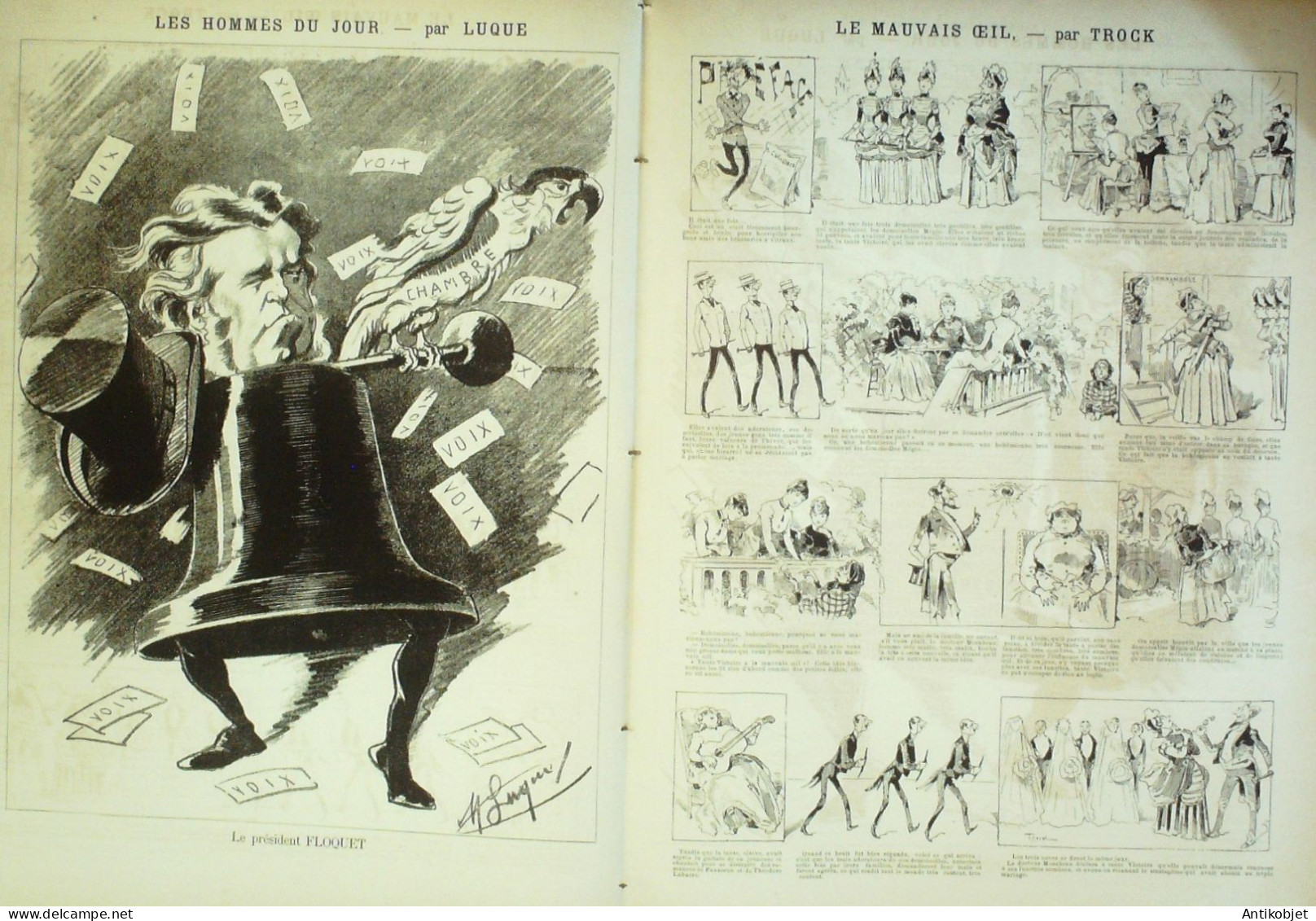 La Caricature 1886 N°337 Floquet Par Luque Schopenhauer Robida Trock - Tijdschriften - Voor 1900