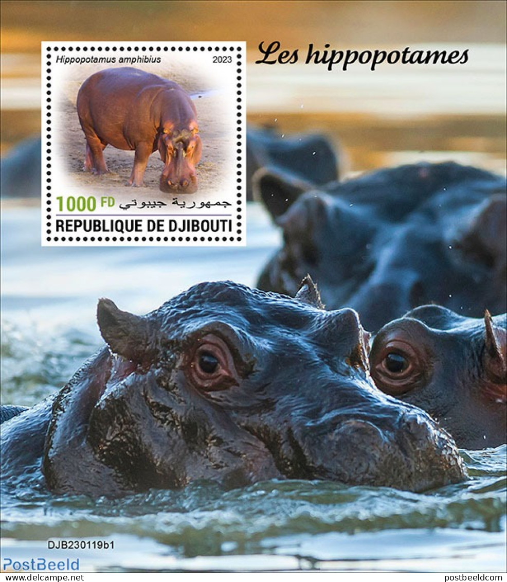 Djibouti 2023 Hippos, Mint NH, Nature - Hippopotamus - Dschibuti (1977-...)