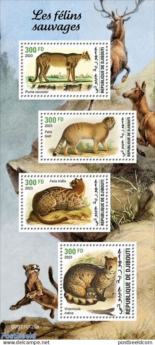 Djibouti 2023 Wild Cats, Mint NH, Nature - Cat Family - Gibuti (1977-...)