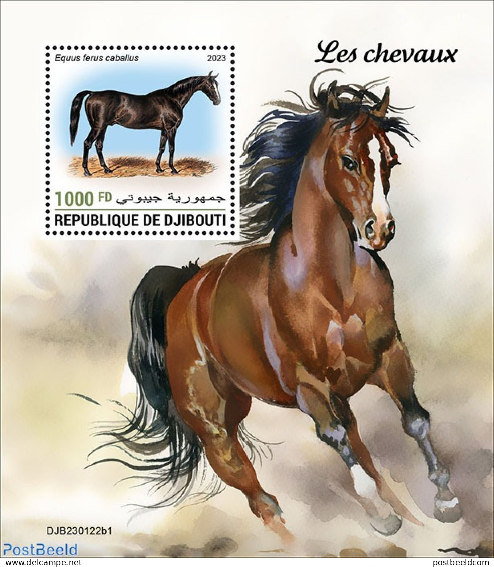 Djibouti 2023 Horses, Mint NH, Nature - Horses - Yibuti (1977-...)
