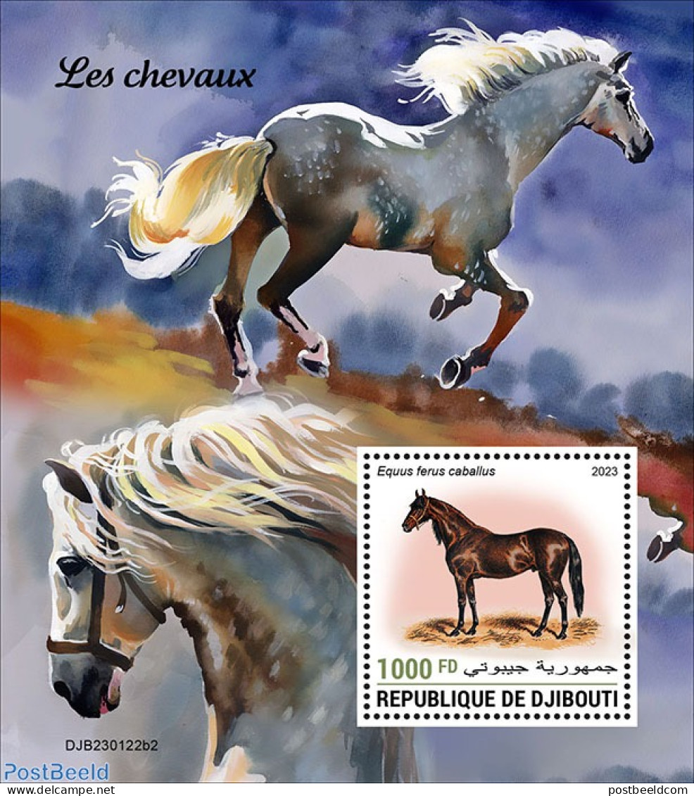 Djibouti 2023 Horses, Mint NH, Nature - Horses - Gibuti (1977-...)