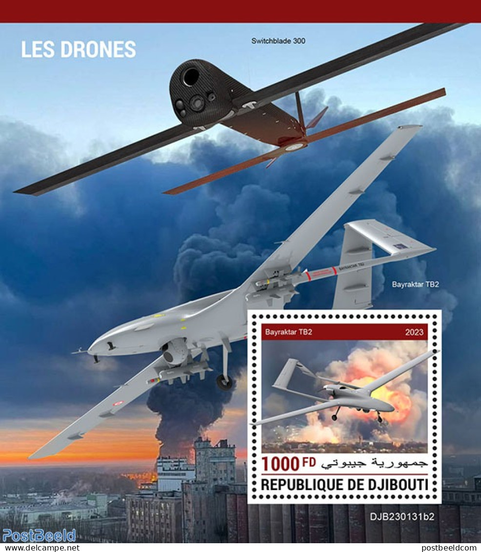 Djibouti 2023 Drones, Mint NH, Transport - Aircraft & Aviation - Drones - Avions