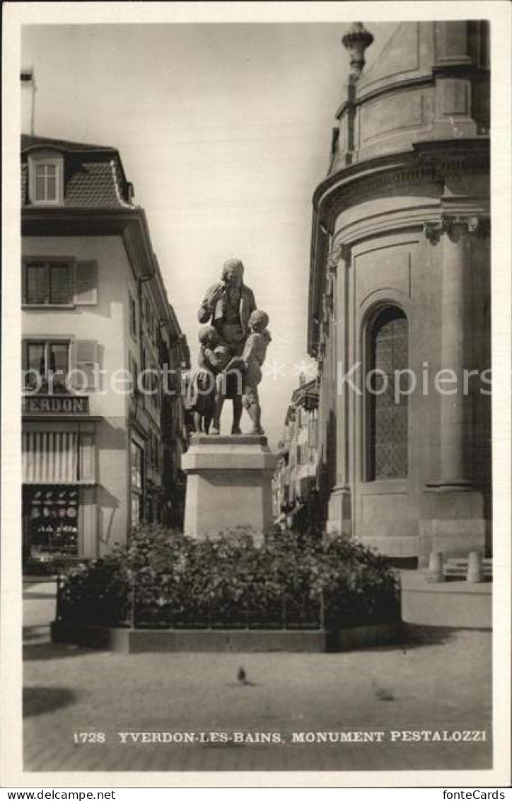 12586508 Yverdon-les-Bains Monument Pestalozzi Denkmal Statue Yverdon-les-Bains - Autres & Non Classés