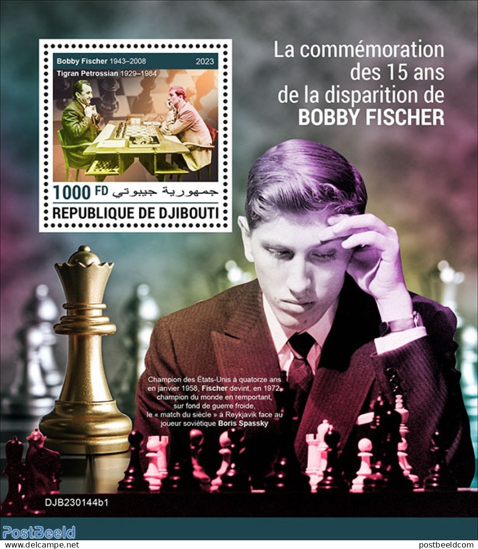 Djibouti 2023 Bobby Fischer, Mint NH, Sport - Chess - Scacchi