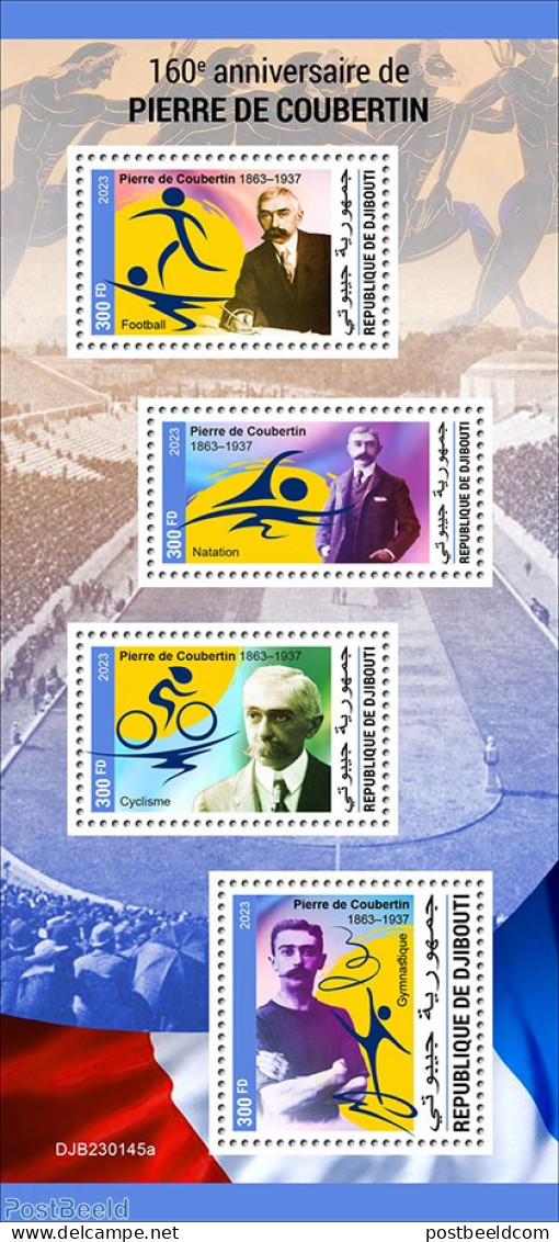 Djibouti 2023 Pierre De Coubertin, Mint NH, Sport - Olympic Games - Gibuti (1977-...)