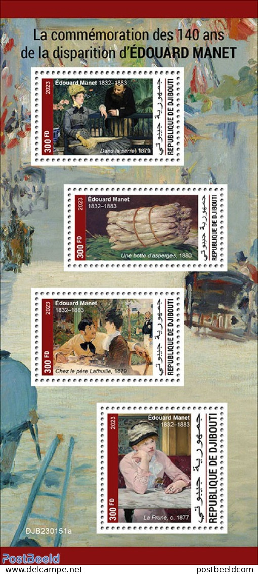 Djibouti 2023 Edouard Manet, Mint NH, Art - Paintings - Gibuti (1977-...)