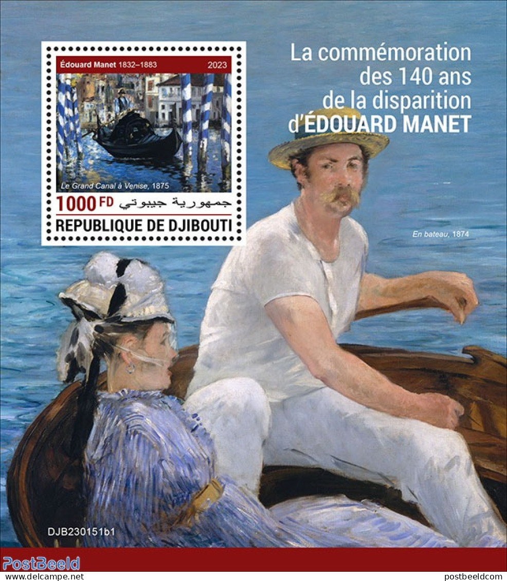 Djibouti 2023 Edouard Manet, Mint NH, Art - Paintings - Gibuti (1977-...)