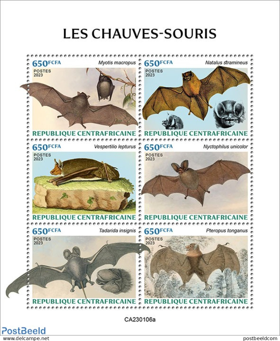 Central Africa 2023 Bats, Mint NH, Nature - Bats - Centrafricaine (République)