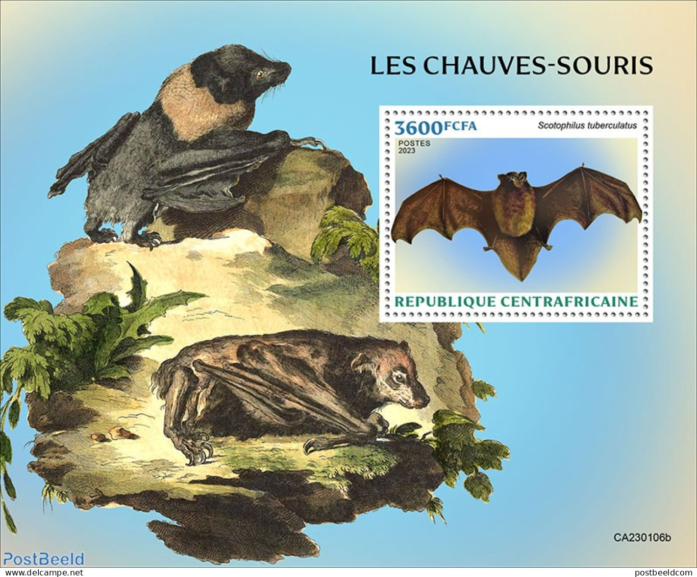 Central Africa 2023 Bats, Mint NH, Nature - Bats - Centrafricaine (République)