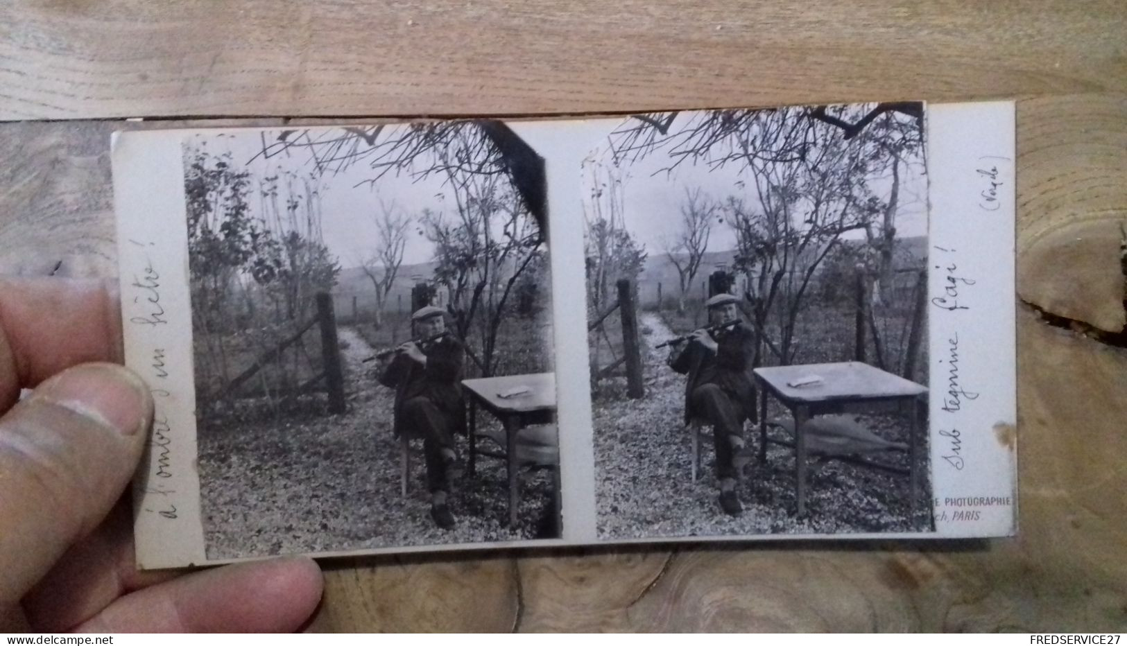 237/ PHOTO  A L OMBRE D UN HETRE HOMME MRS COLARD JOUANT A LA FLUTE 1939 - Europa