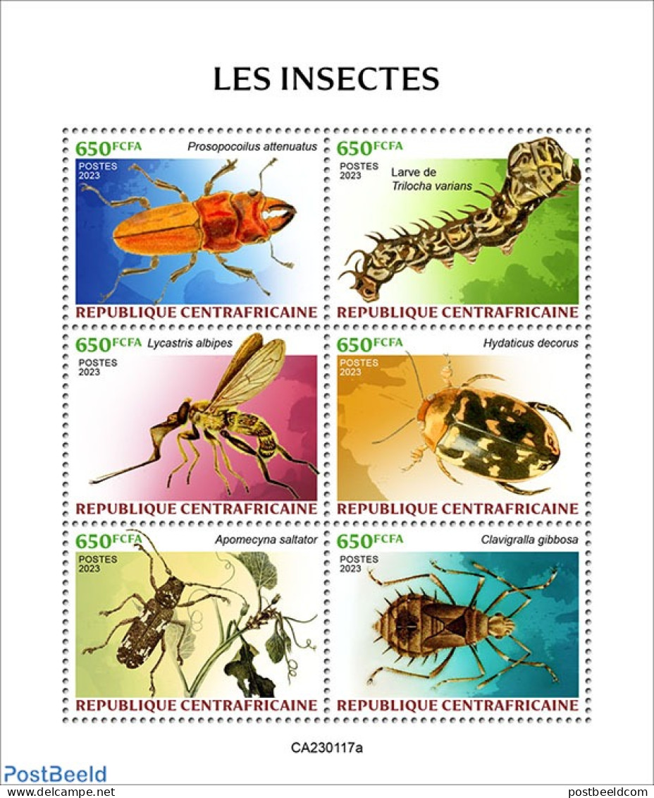 Central Africa 2023 Insects, Mint NH, Nature - Insects - Centrafricaine (République)