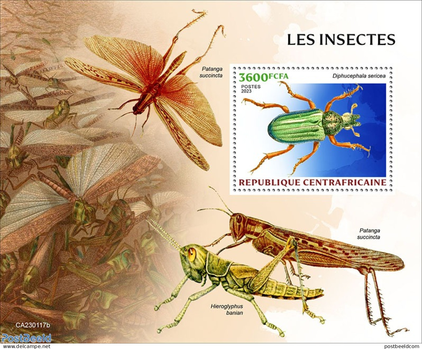 Central Africa 2023 Insects, Mint NH, Nature - Insects - República Centroafricana