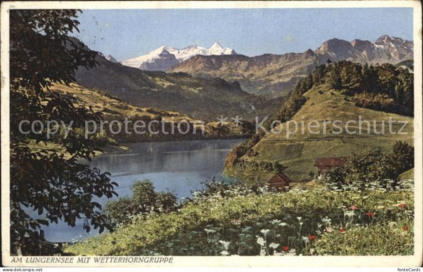 12586483 Lungern Lungernsee Mit Wetterhorngruppe Lungern - Sonstige & Ohne Zuordnung