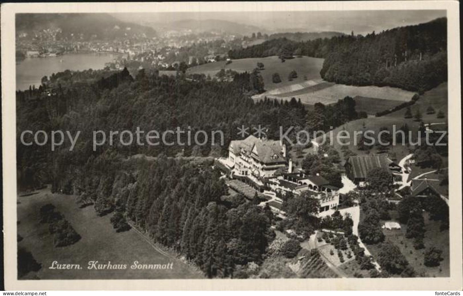 12586474 Luzern Vierwaldstaettersee Kurhaus Sonnmatt Fliegeraufnahme Luzern - Andere & Zonder Classificatie