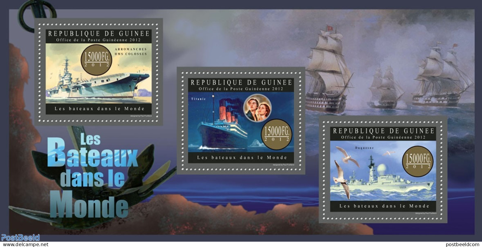 Guinea, Republic 2012 Ships Of The World, Mint NH, Transport - Ships And Boats - Bateaux