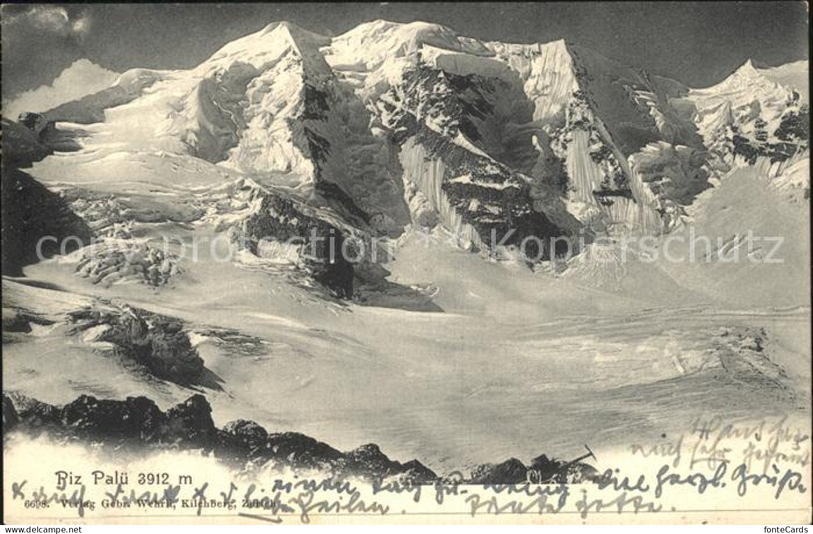 12586461 Piz Palue Gletscher Gebirgspanorama Berninagruppe Piz Palue - Andere & Zonder Classificatie