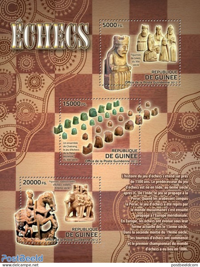 Guinea, Republic 2012 Chess, Mint NH, Sport - Chess - Echecs