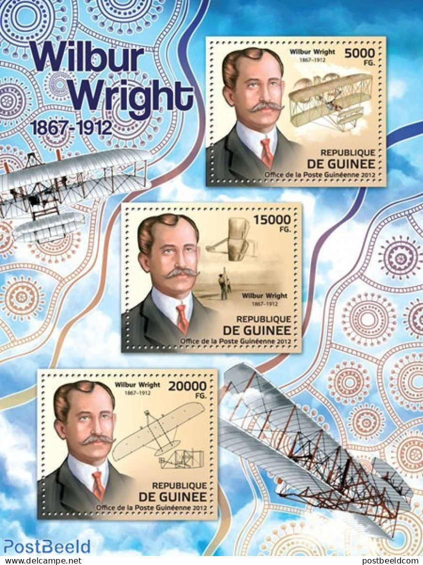 Guinea, Republic 2012 Wilbur Wright, Mint NH, Transport - Aircraft & Aviation - Avions