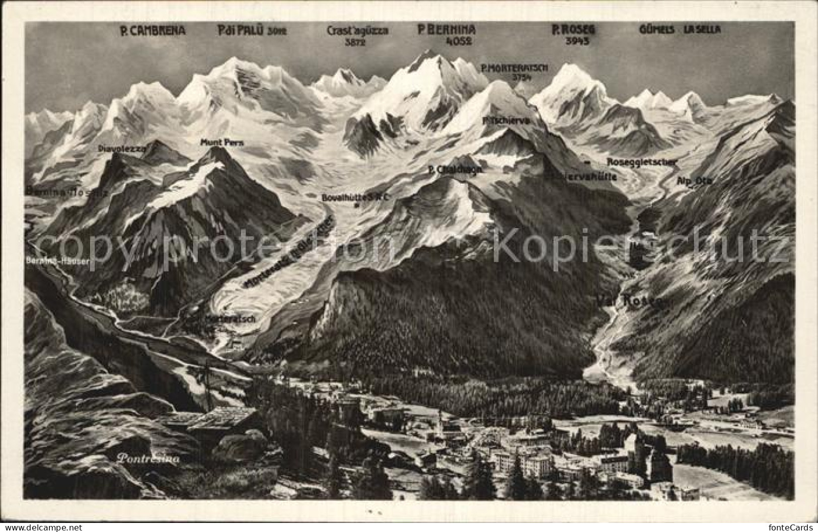 12586451 Pontresina Gesamtansicht Mit Alpenpanorama Pontresina - Otros & Sin Clasificación