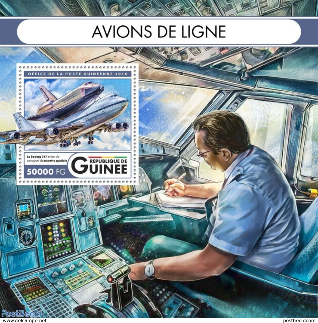 Guinea, Republic 2016 Airliners, Mint NH, Transport - Aircraft & Aviation - Aviones