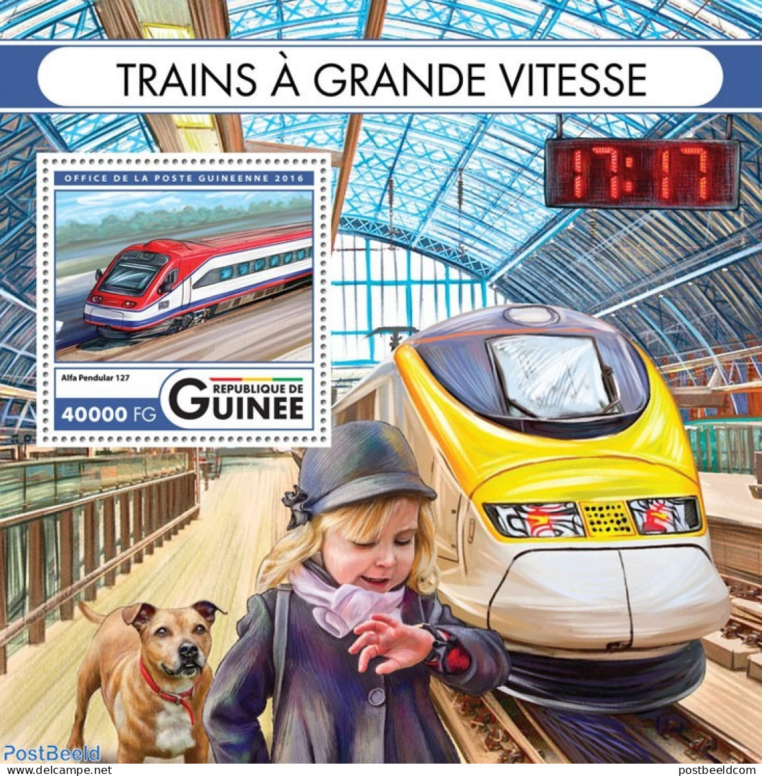 Guinea, Republic 2016 High Speed Trains, Mint NH, Transport - Railways - Treni