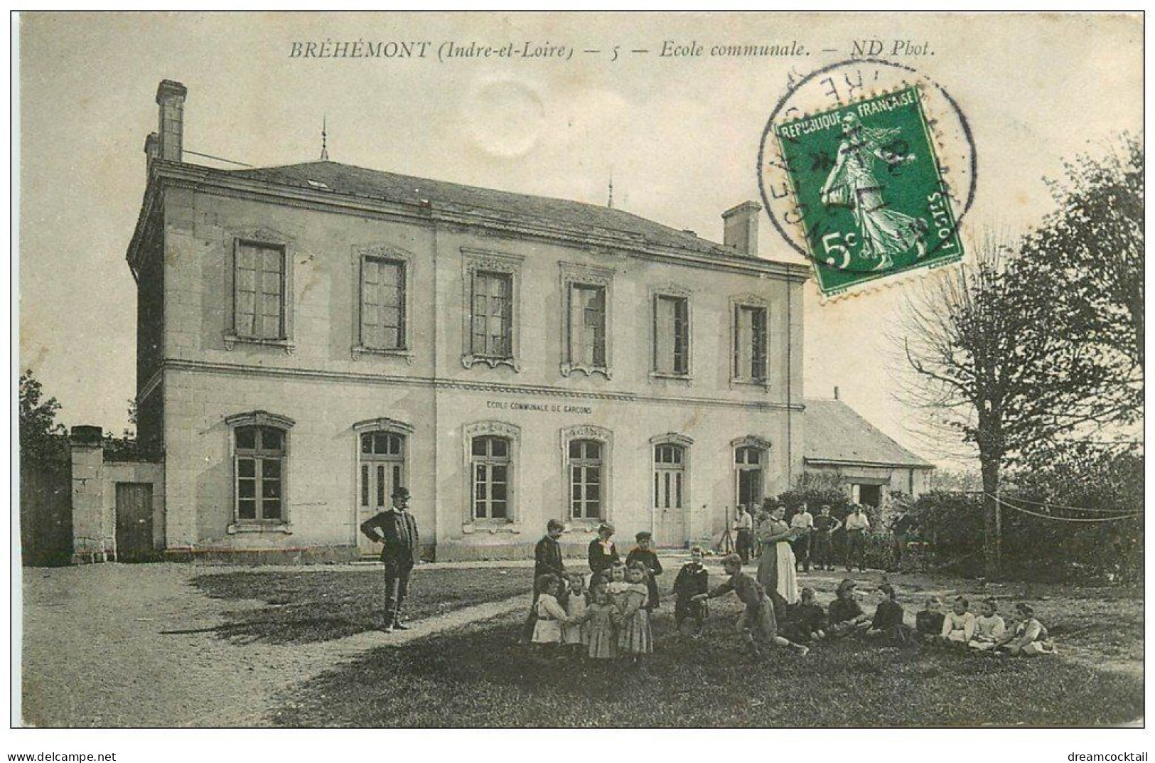 37 BREHEMONT. Ecole Communale 1908. La Ronde Jeux D'Enfants - Altri & Non Classificati