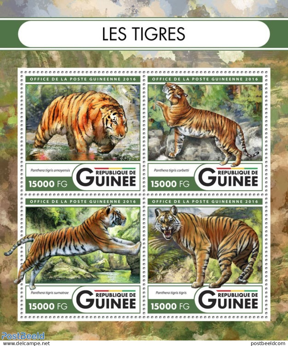 Guinea, Republic 2016 Tigers, Mint NH, Nature - Cat Family - Otros & Sin Clasificación