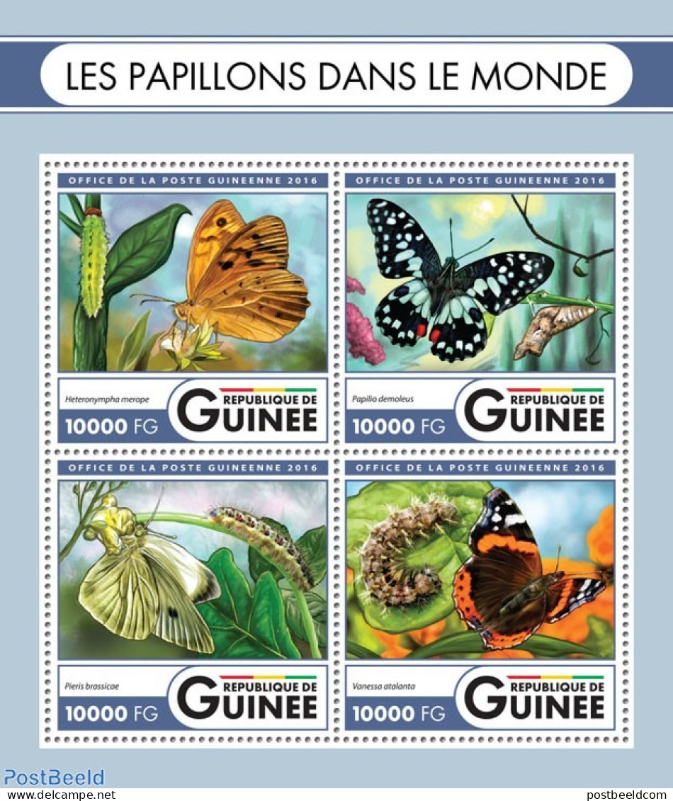 Guinea, Republic 2016 Butterflies, Mint NH, Nature - Butterflies - Flowers & Plants - Otros & Sin Clasificación