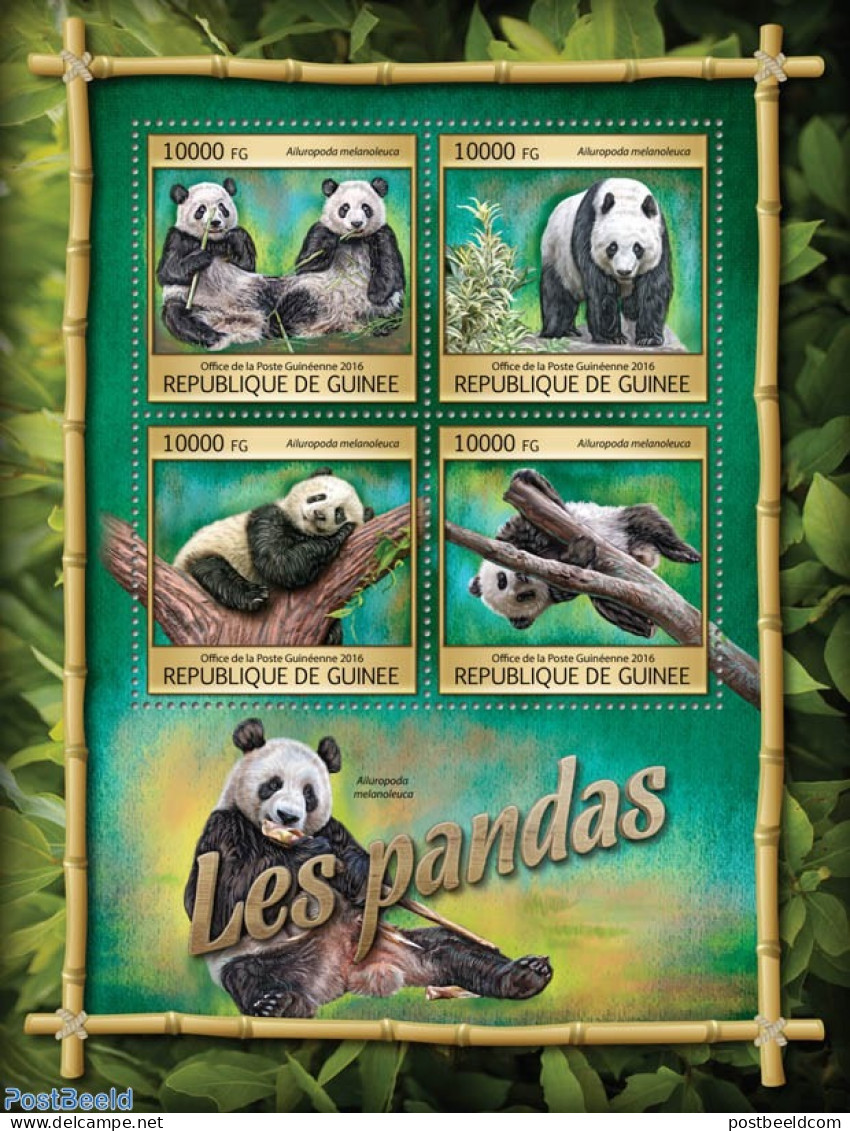 Guinea, Republic 2016 Pandas, Mint NH, Nature - Pandas - Otros & Sin Clasificación