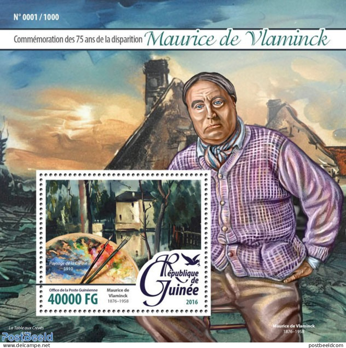 Guinea, Republic 2016 Maurice De Vlaminck, Mint NH, Art - Paintings - Otros & Sin Clasificación