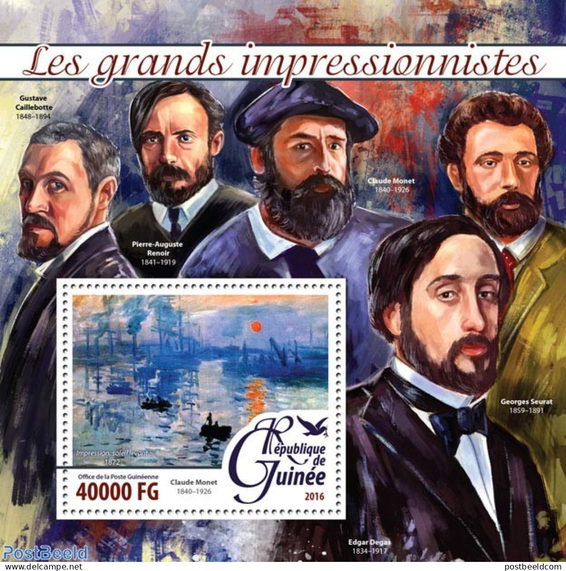 Guinea, Republic 2016 The Big Impressionists, Mint NH, Art - Paintings - Otros & Sin Clasificación