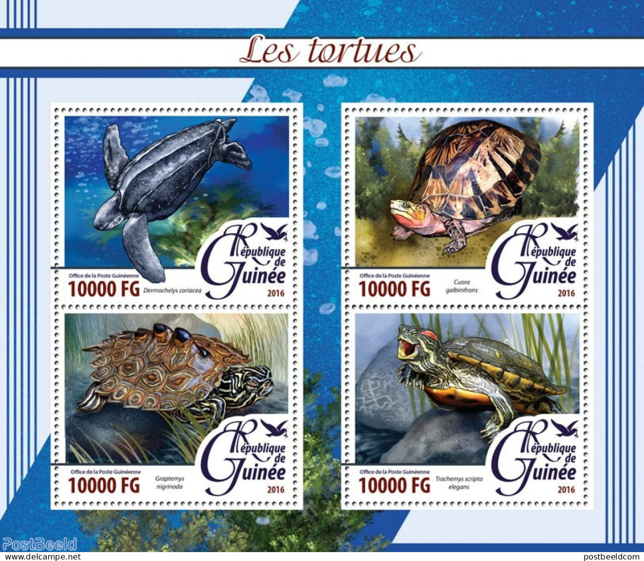 Guinea, Republic 2016 Turtles, Mint NH, Nature - Turtles - Otros & Sin Clasificación